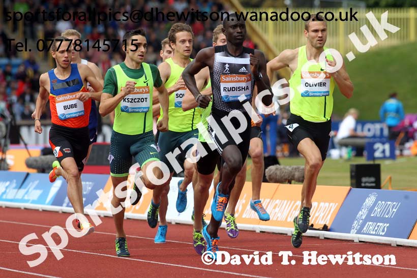 David Rudisha leads the 600 metres at the Sainsbury's Birmingham Grand Prix. Photos: David T. Hewitson/Sports for All Pics